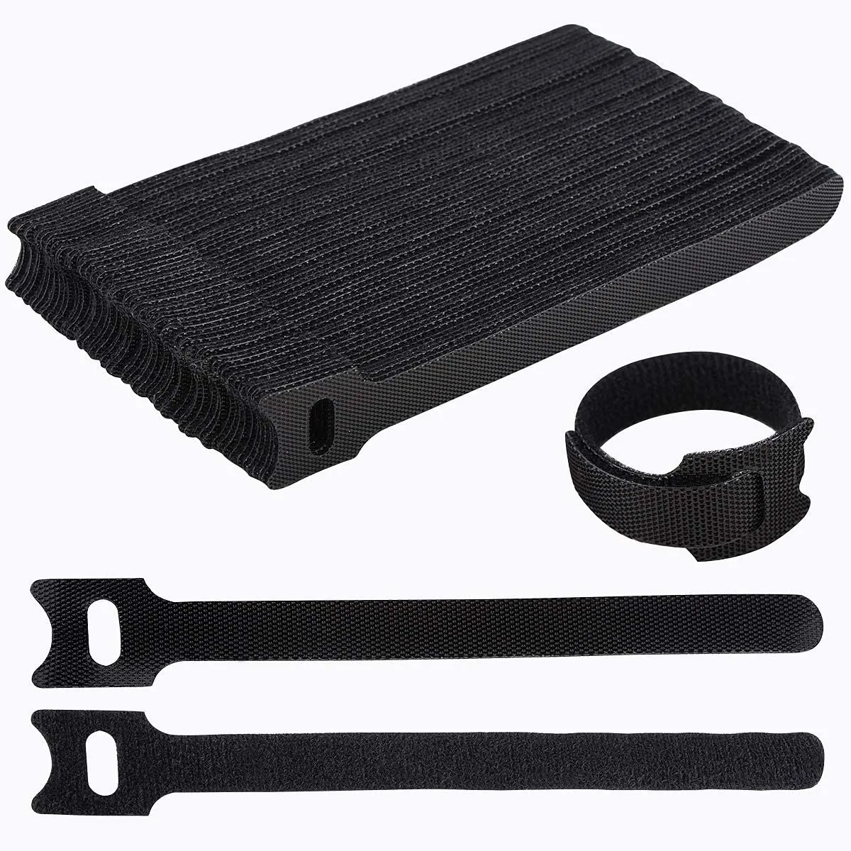 GENERICO - Amarra Cable Velcro Pack 20 Unidades Cinta Amarracable