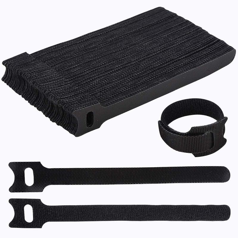 GENERICO - Amarra Cable Velcro Pack 100 Unidades Cinta Amarracable