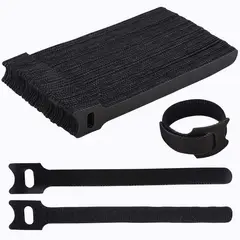 GENERICO - Amarra Cable Velcro Pack 100 Unidades Cinta Amarracable