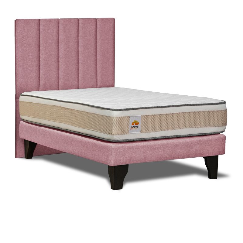 INNOVAMUEBLES - CAMA + RESPALDO DREAMS 1,5 PL ROSA INNOVAMUEBLES