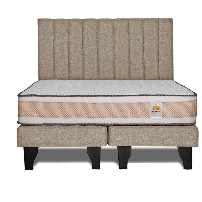 INNOVAMUEBLES - CAMA BD + RESPALDO DREAMS 2 PL BEIGE INNOVAMUEBLES
