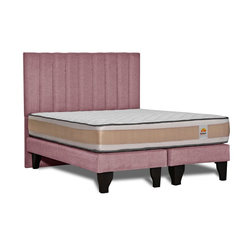 INNOVAMUEBLES - CAMA BD + RESPALDO DREAMS 2 PL ROSA INNOVAMUEBLES