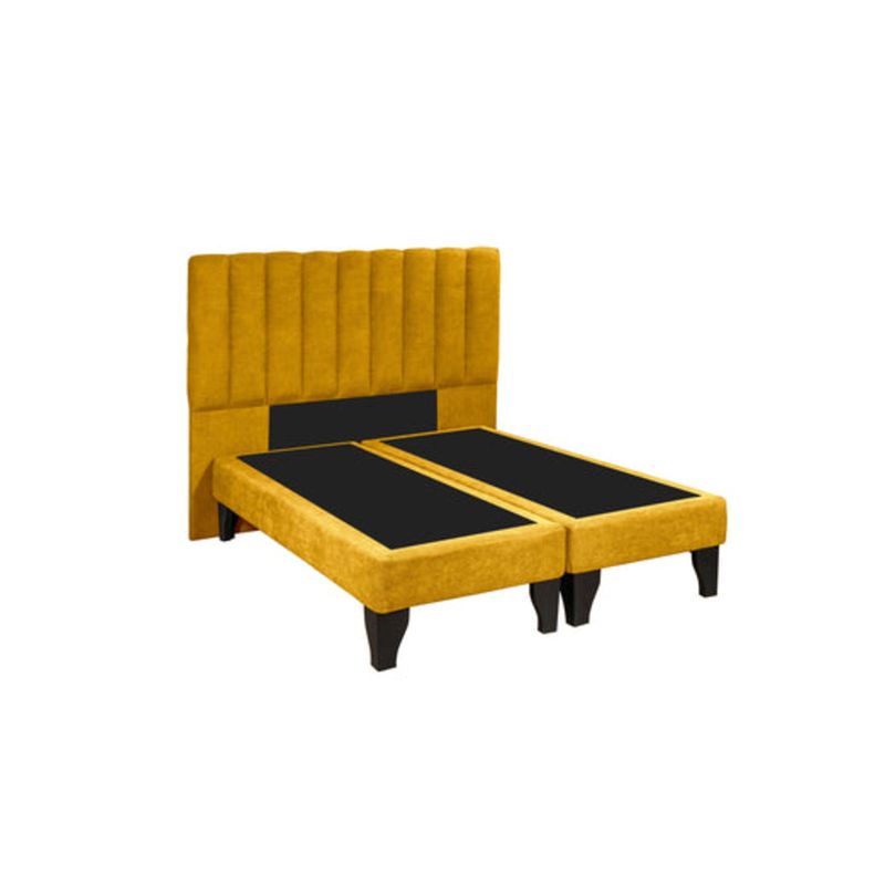 INNOVAMUEBLES - RESPALDO DREAMS + BASE BD 2 PL MOSTAZA INNOVAMUEBLES