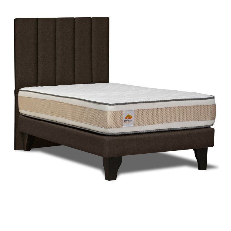 INNOVAMUEBLES - CAMA + RESPALDO DREAMS 1,5 PL CHOCOLATE INNOVAMUEBLES