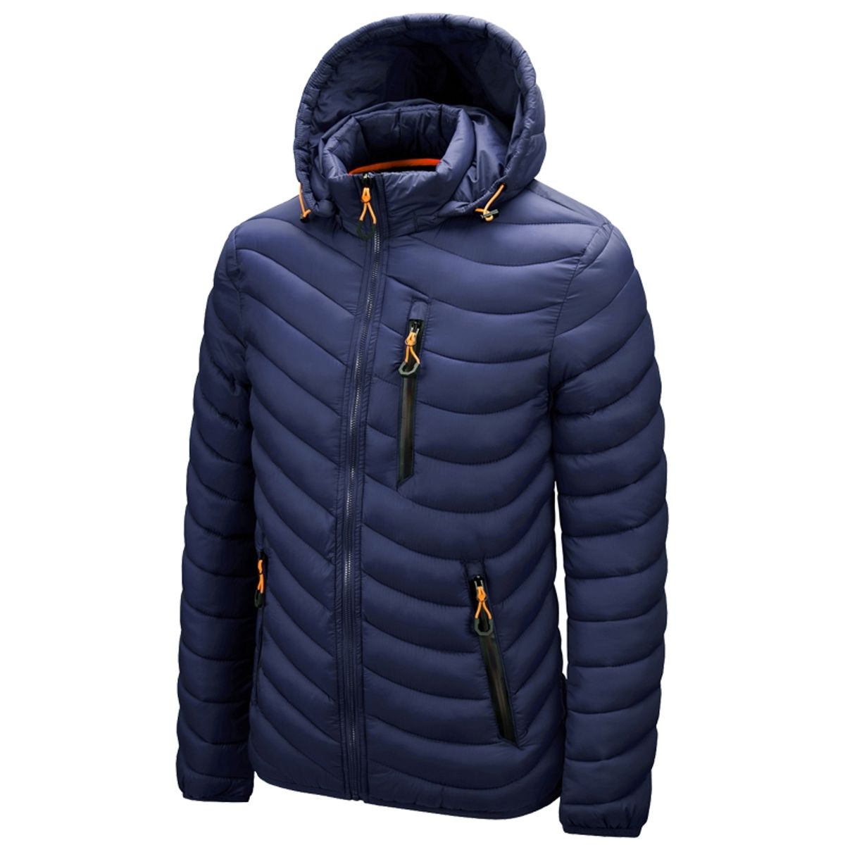 GENERICO - Chaqueta clásica con capucha para hombre.