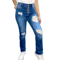 SUELI JEANS & CO - Sueli Jeans Medio Acampanado Fit Mujer