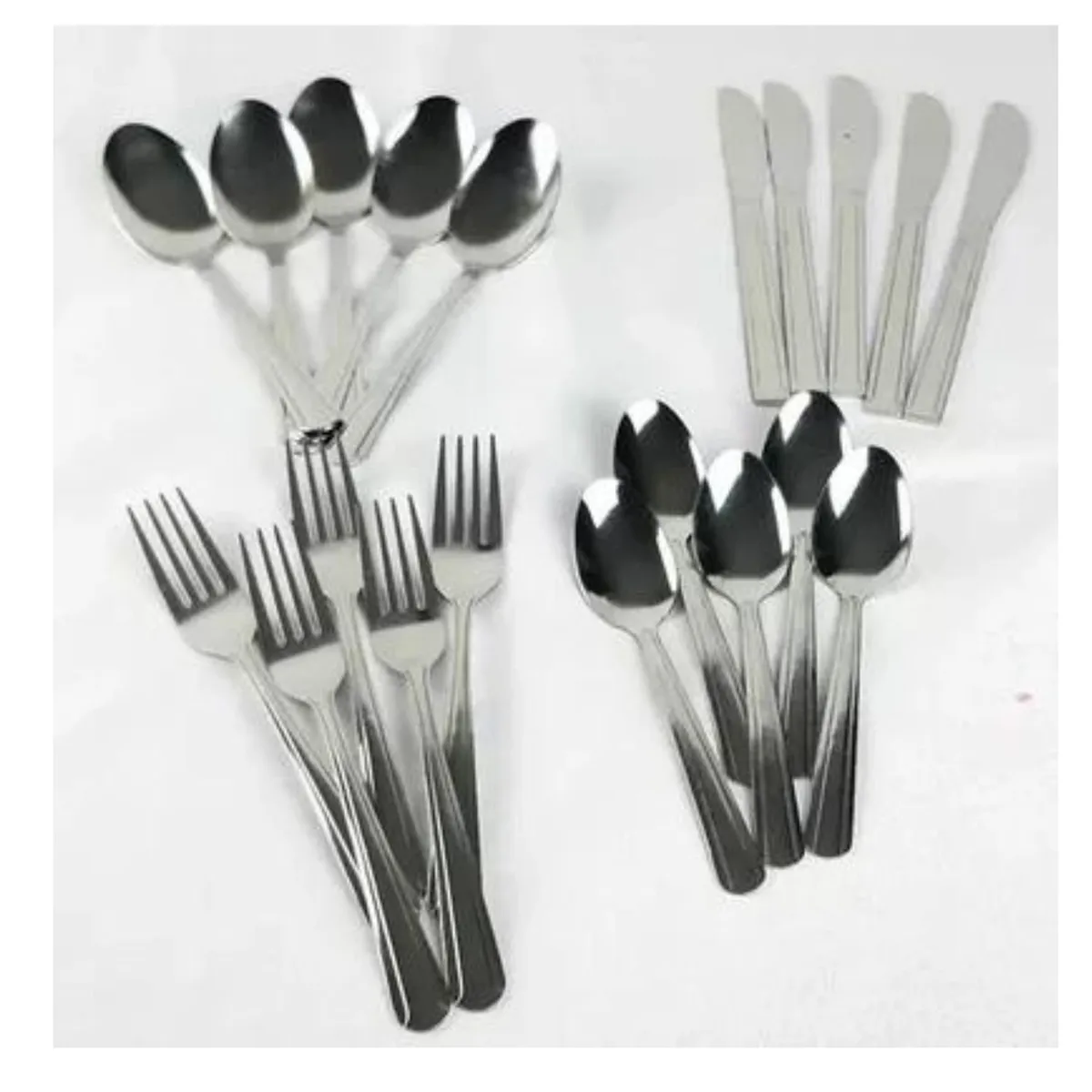 GENERICO - Juego Cubiertos Cuchilleria Acero Inoxidable Dewart 24pcs