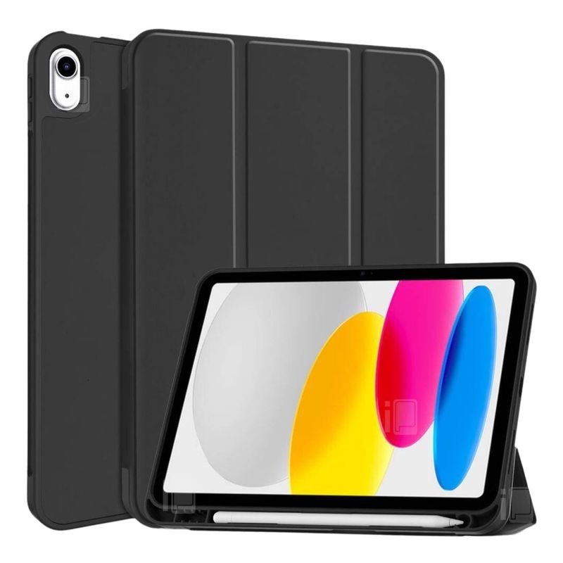 GENERICO - Funda Para iPad 10° Generación 10.9 Con Ranura Lápiz Pencil - Negro