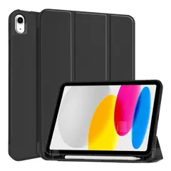 GENERICO - Funda Para iPad 10° Generación 10.9 Con Ranura Lápiz Pencil - Negro