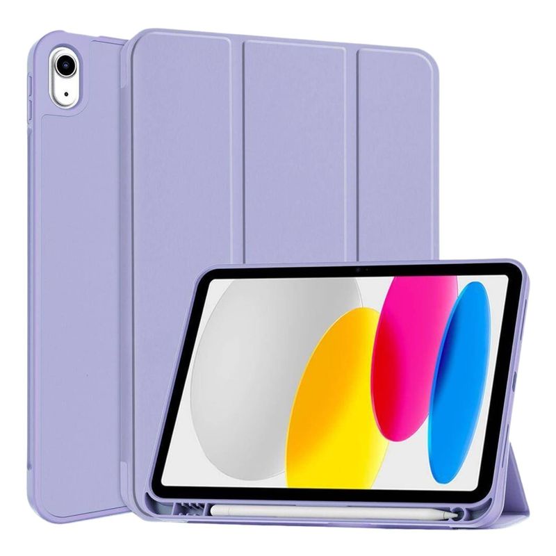 GENERICO - Funda Para iPad 10° Generación 10.9 Con Ranura Lápiz Pencil - Lavanda