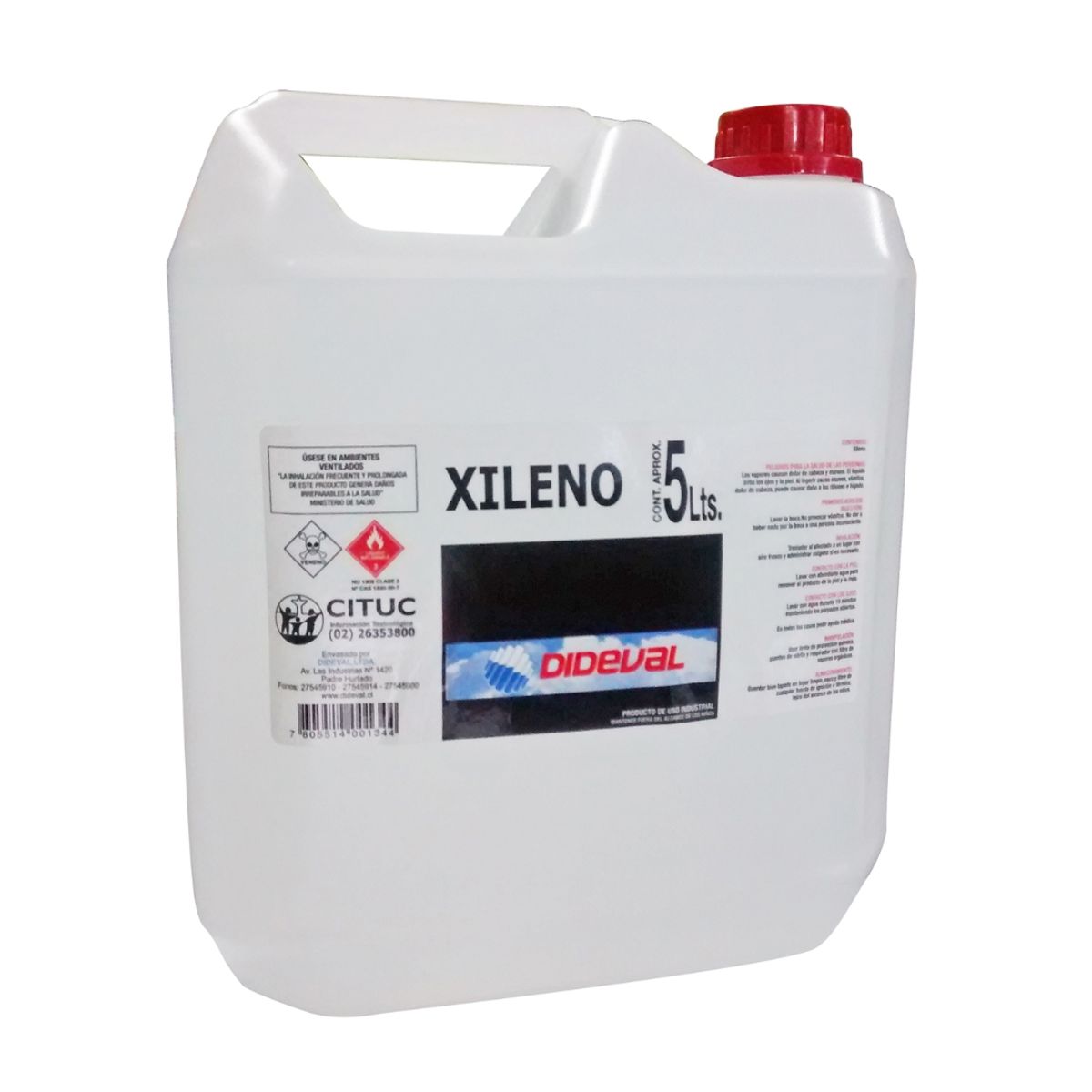 GENERICO - Xileno Solvente 5 Litros Xilol Dideval