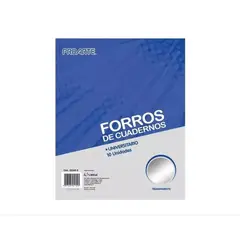 GENERICO - Forros Para Cuadernos Proarte Universitario Transparente 10 Unidades