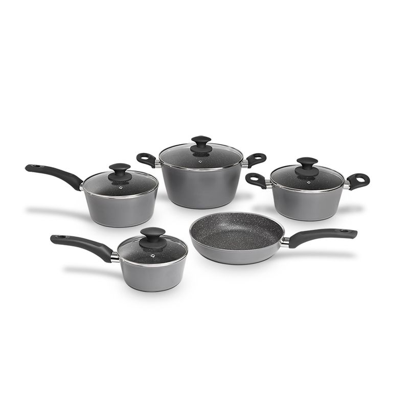 BRINOX - BATERIA DE COCINA CERAMICA INDUCCIÓN BRINOX OPTIMA-STONE 9 PIEZAS