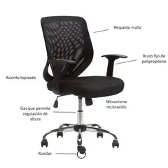 BOOKSTORE - Silla operativa Bend con Brazos