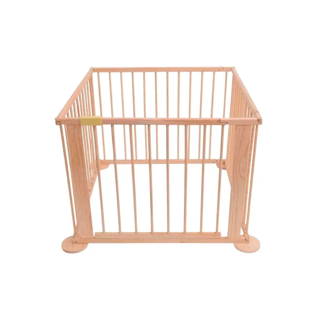 LUMAX - Corral De Madera Natural Para Bebes y Niños