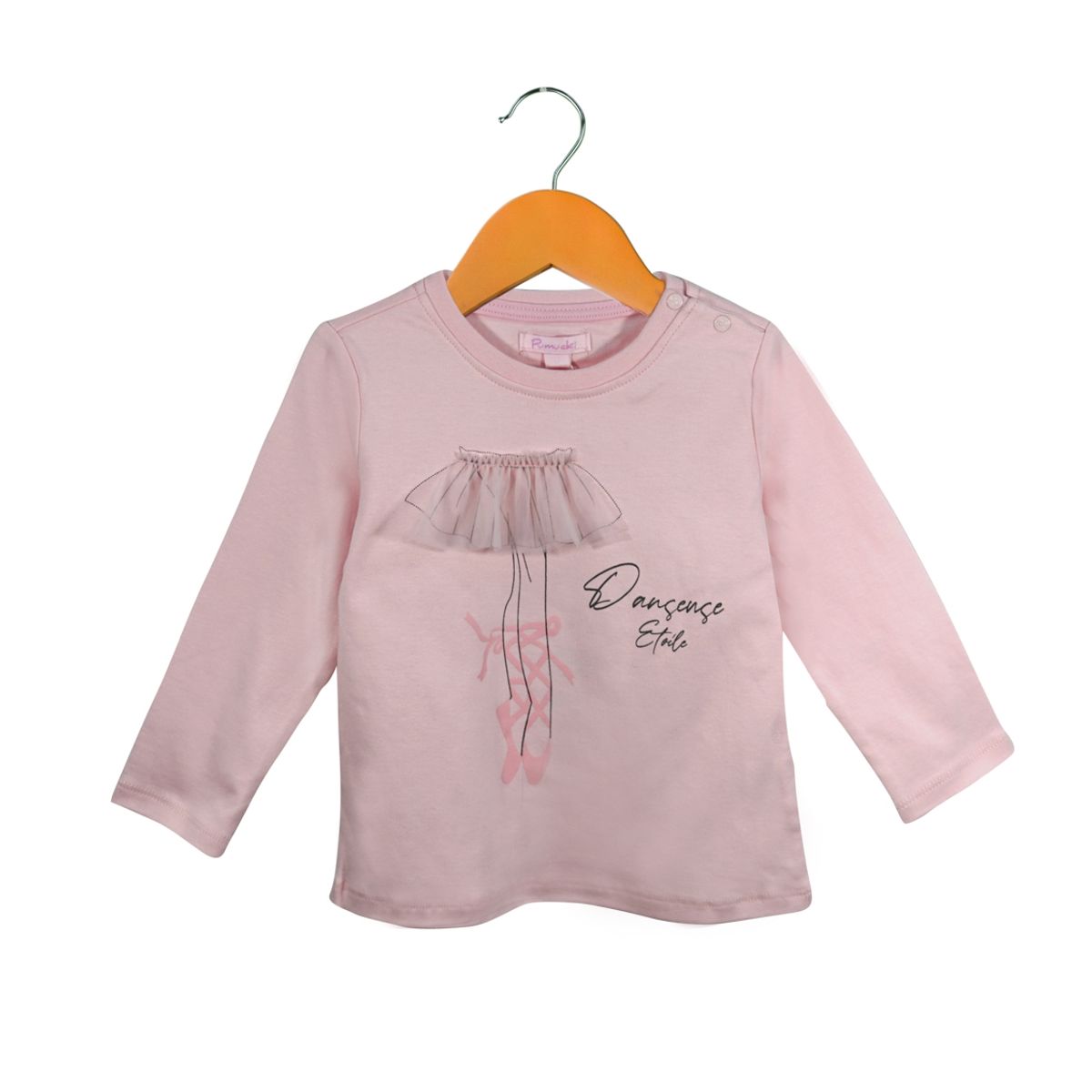 PUMUCKI - Polera Manga Larga Tutu Rosado Niña Pumucki