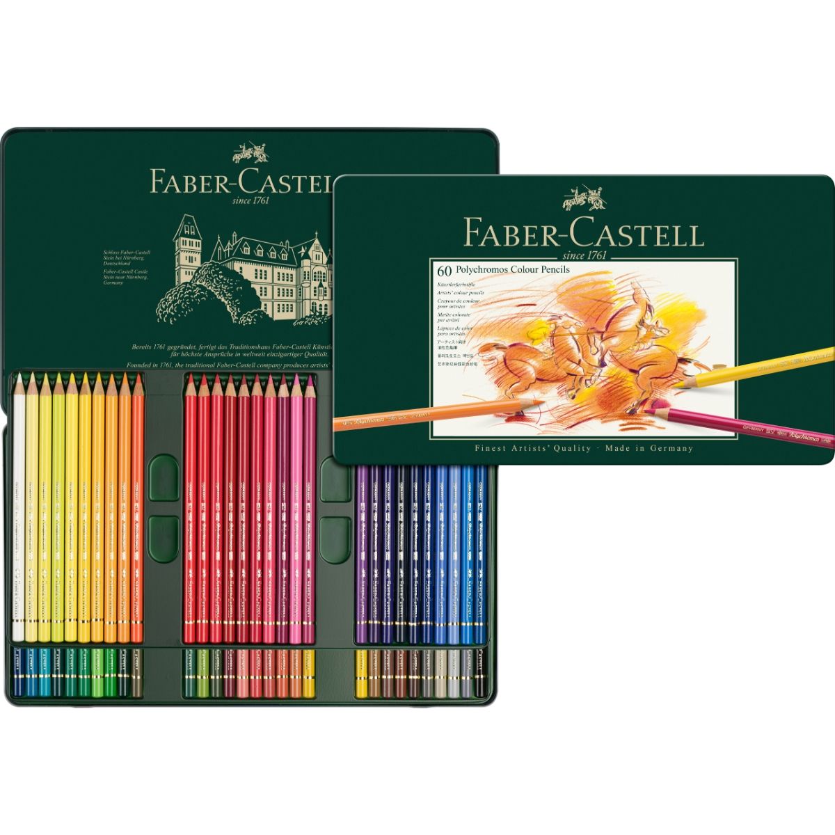 FABER-CASTELL - Lápices Colores Polychromos Faber-Castell x60 Colores