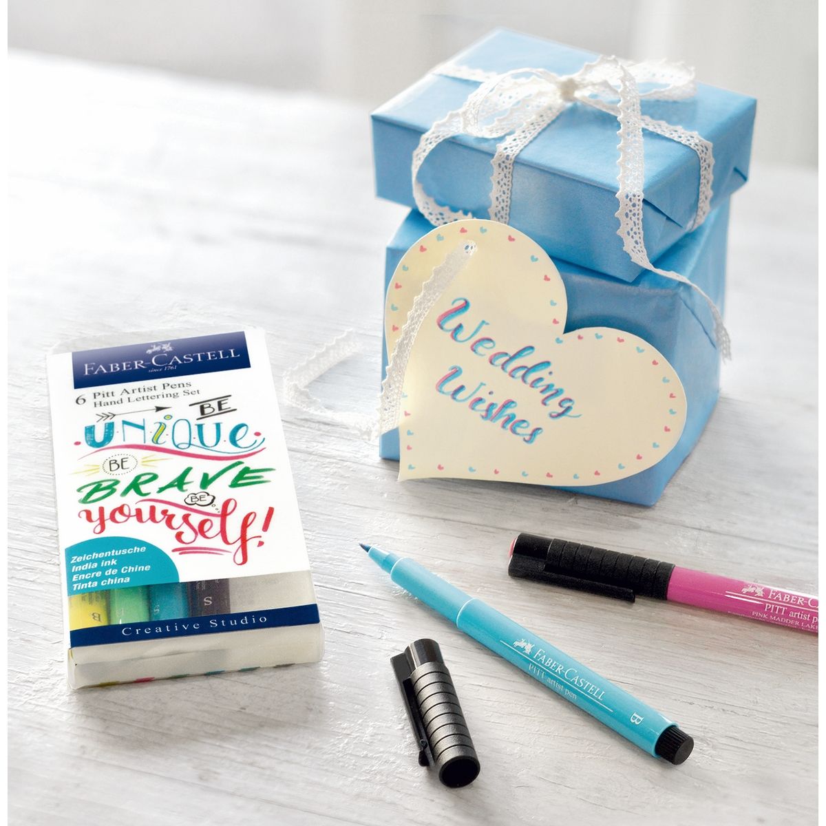 FABER-CASTELL - Marcador Lettering Tonos Pasteles Faber-Castell x6 uds.