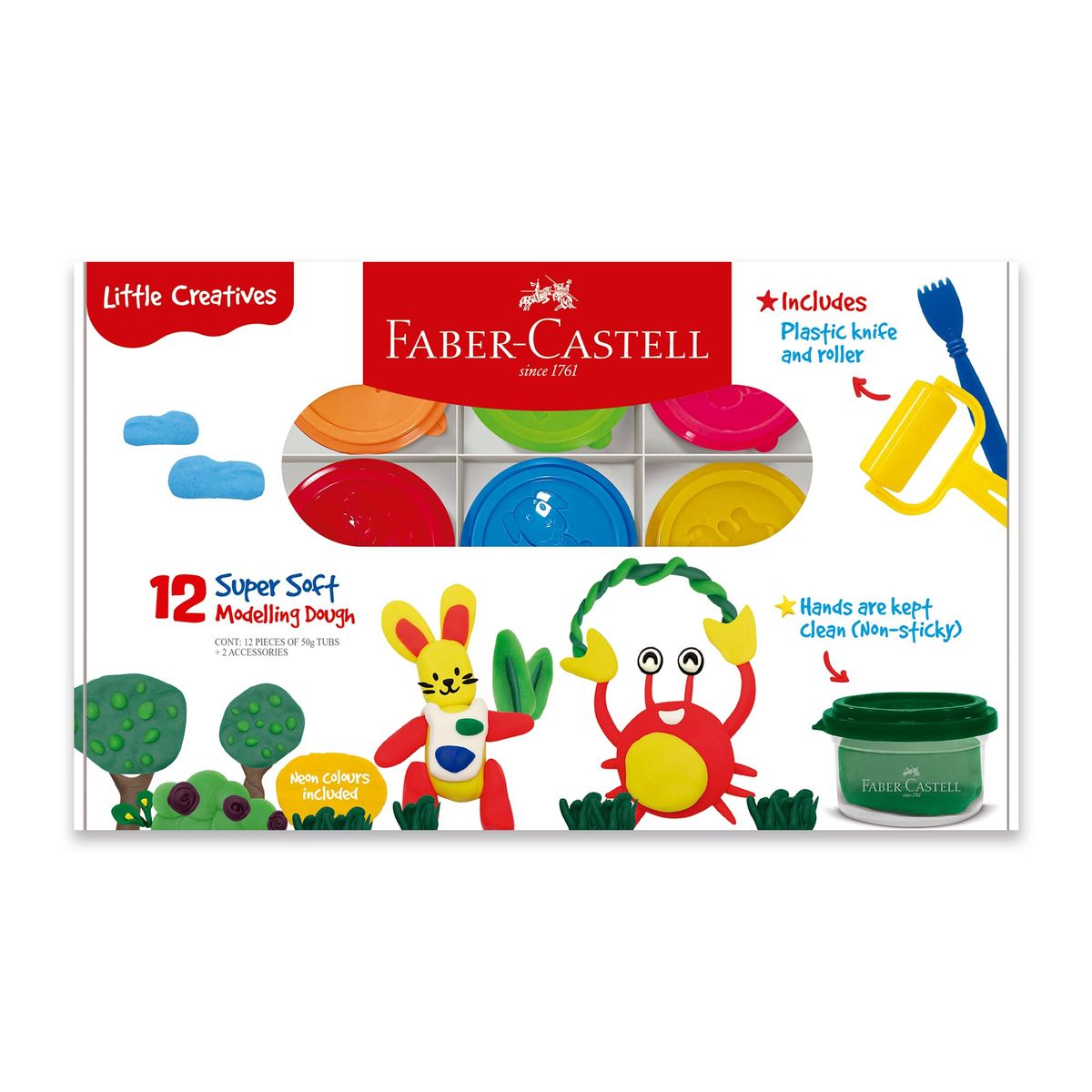 FABER-CASTELL - Plastilina Suave Faber-Castell Little Creatives x12 Colores