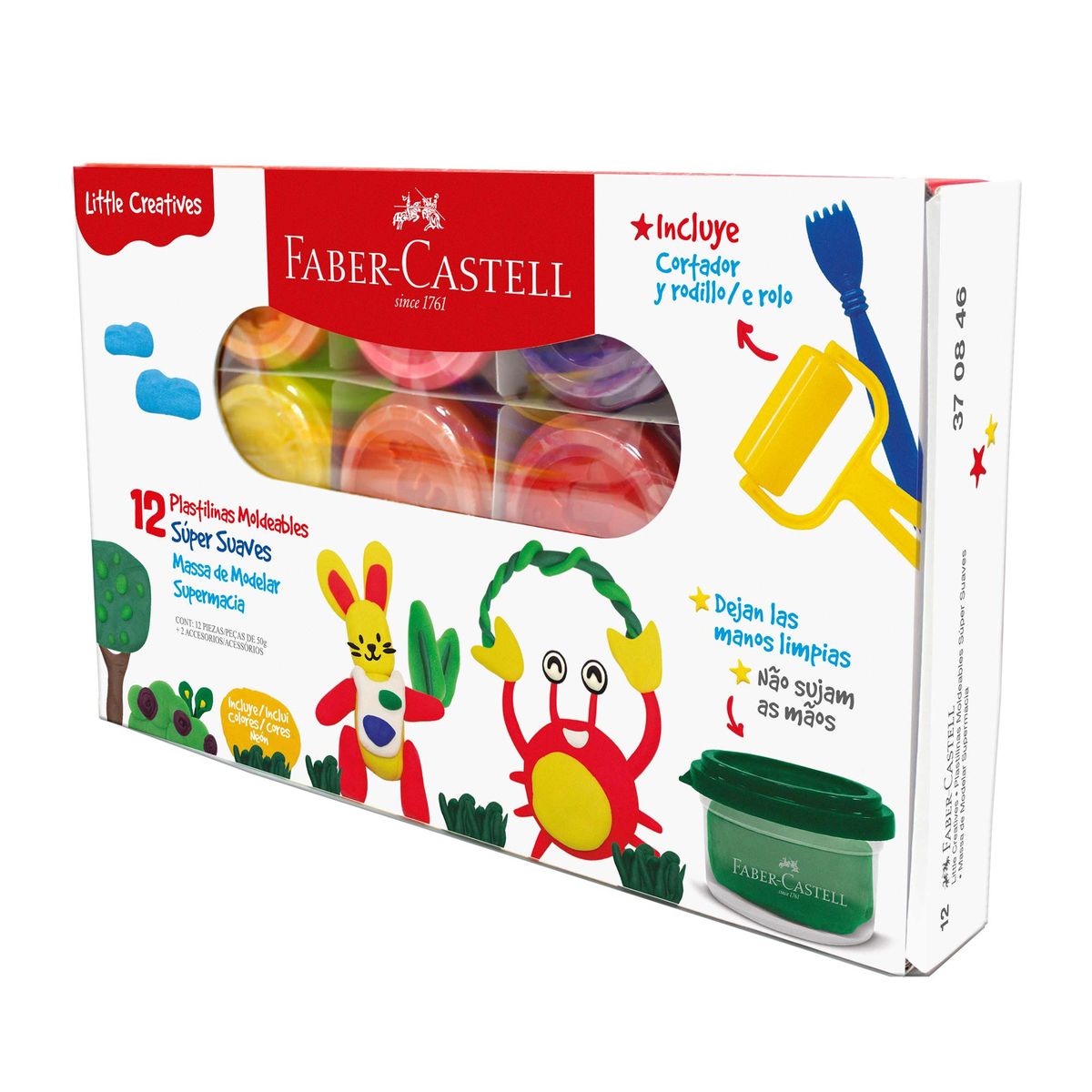 FABER-CASTELL - Plastilina Suave Faber-Castell Little Creatives x12 Colores
