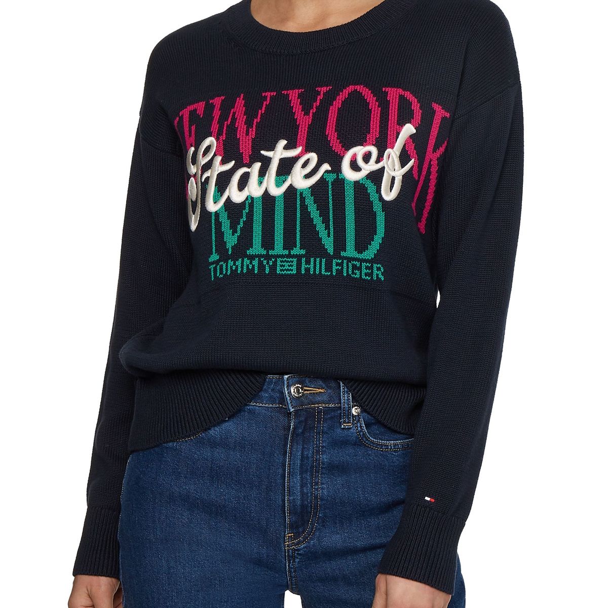 TOMMY HILFIGER - Sweater State Of Mind Logo Azul Tommy Hilfiger