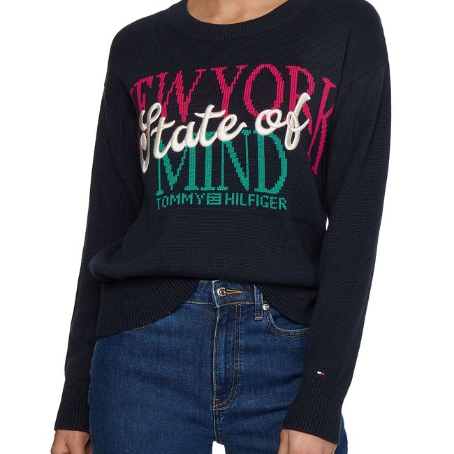 TOMMY HILFIGER - Sweater State Of Mind Logo Azul Tommy Hilfiger