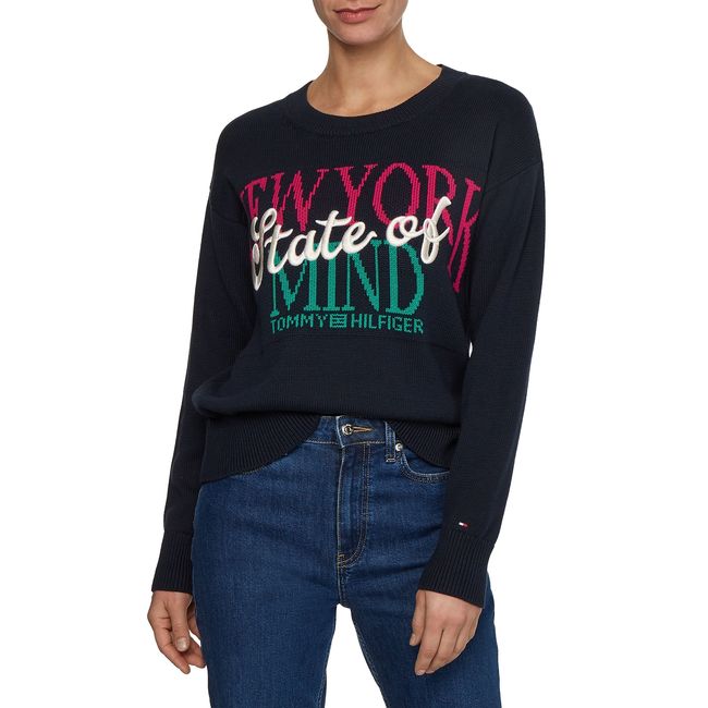 TOMMY HILFIGER - Sweater State Of Mind Logo Azul Tommy Hilfiger