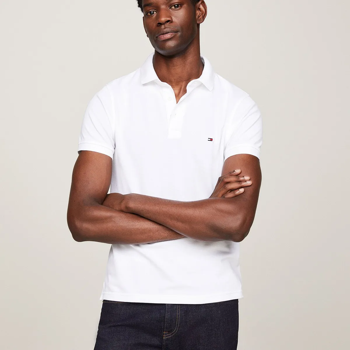 TOMMY HILFIGER - Polo Slim Fit Logo 1985 Blanco Tommy Hilfiger