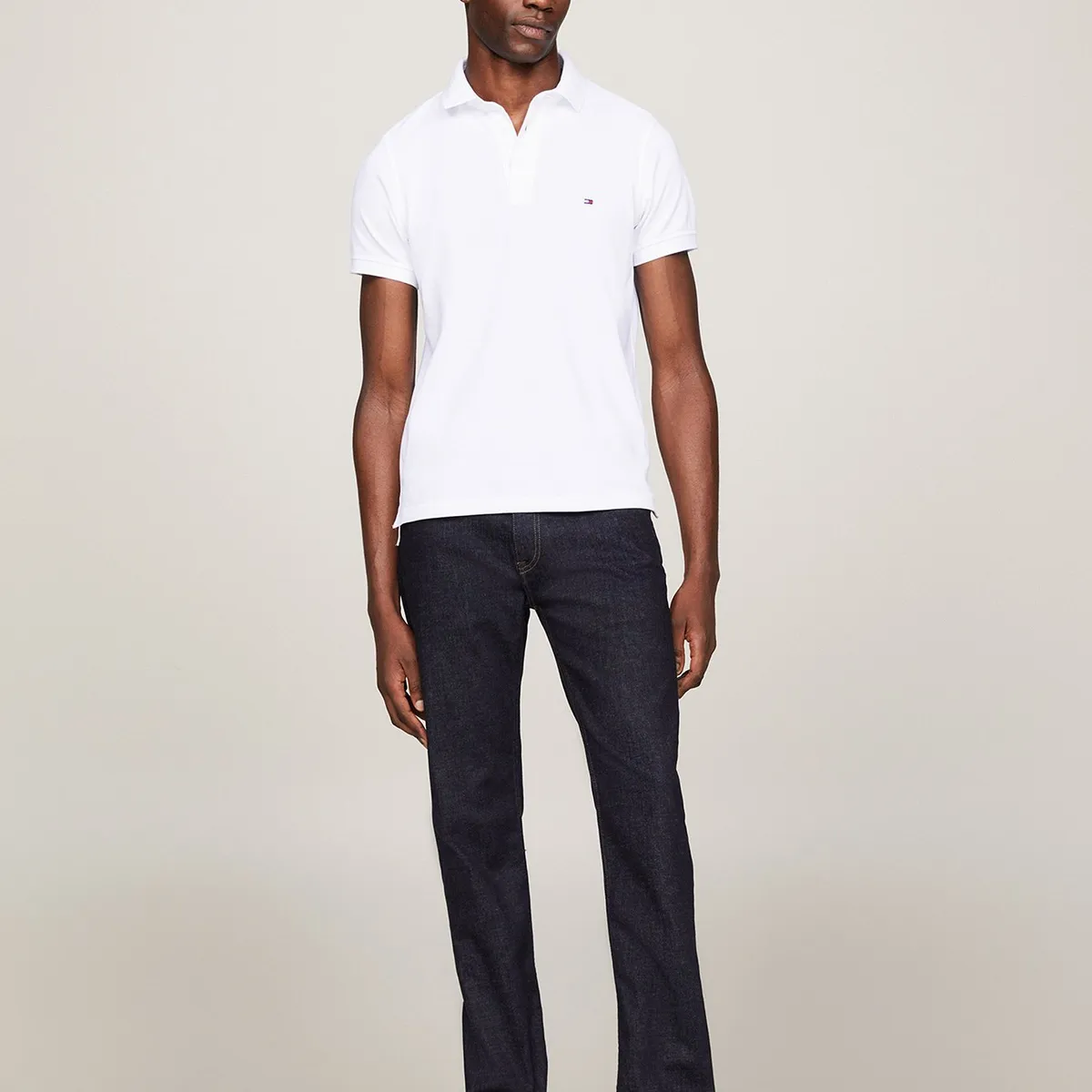 TOMMY HILFIGER - Polo Slim Fit Logo 1985 Blanco Tommy Hilfiger