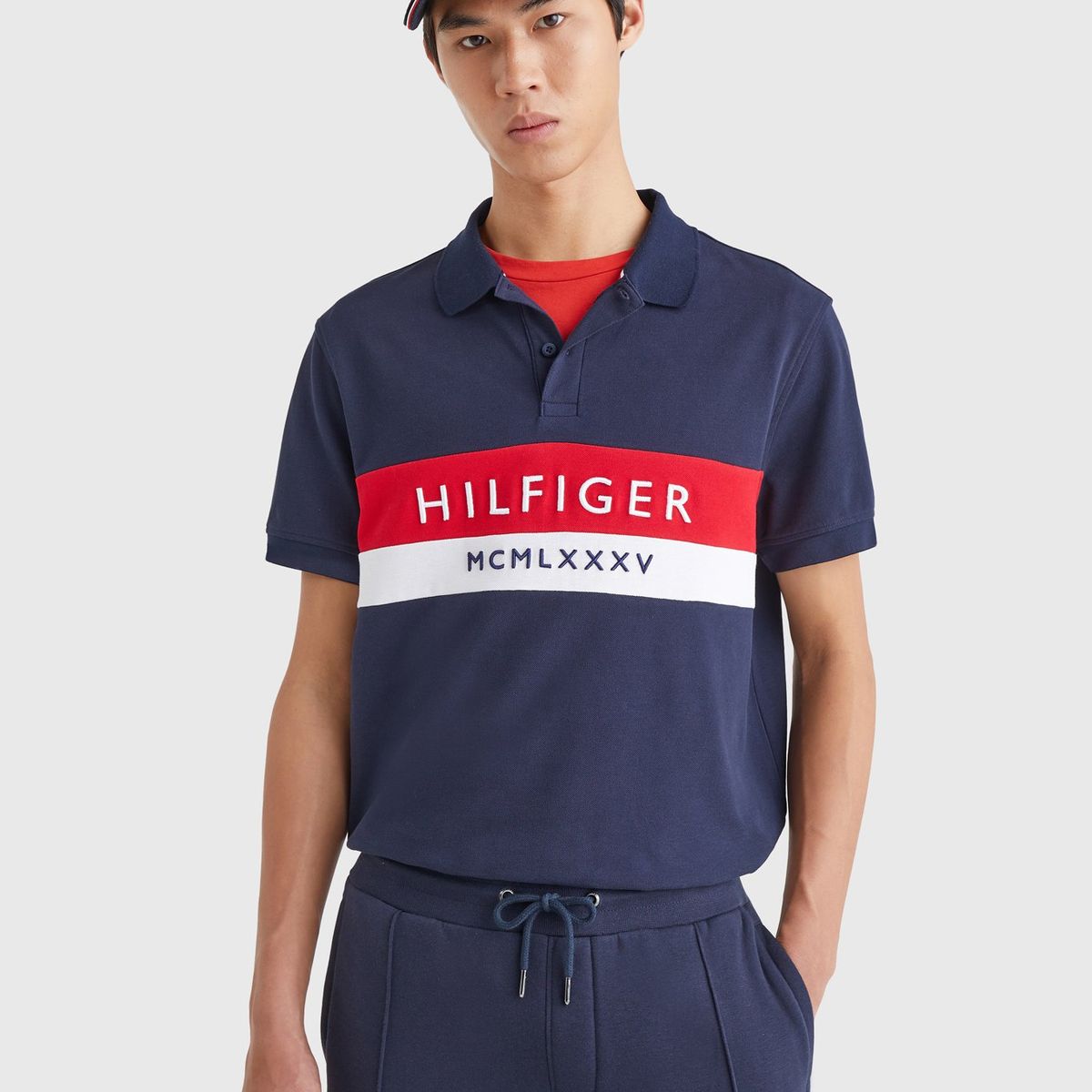 TOMMY HILFIGER - Polo Chest Logo Regular Fit Azul Tommy Hilfiger