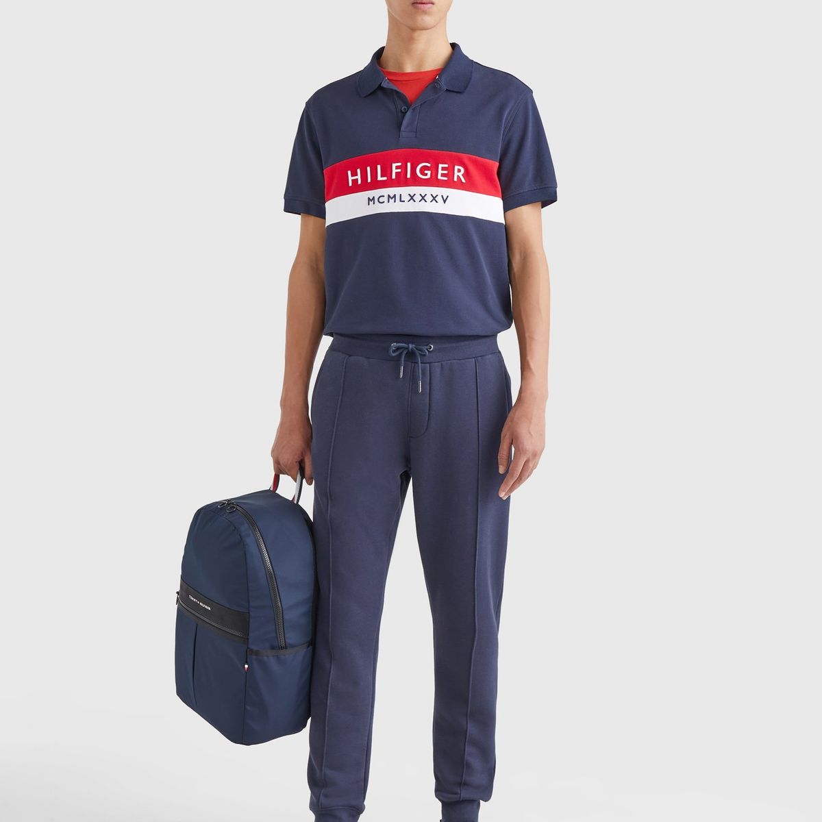TOMMY HILFIGER - Polo Chest Logo Regular Fit Azul Tommy Hilfiger