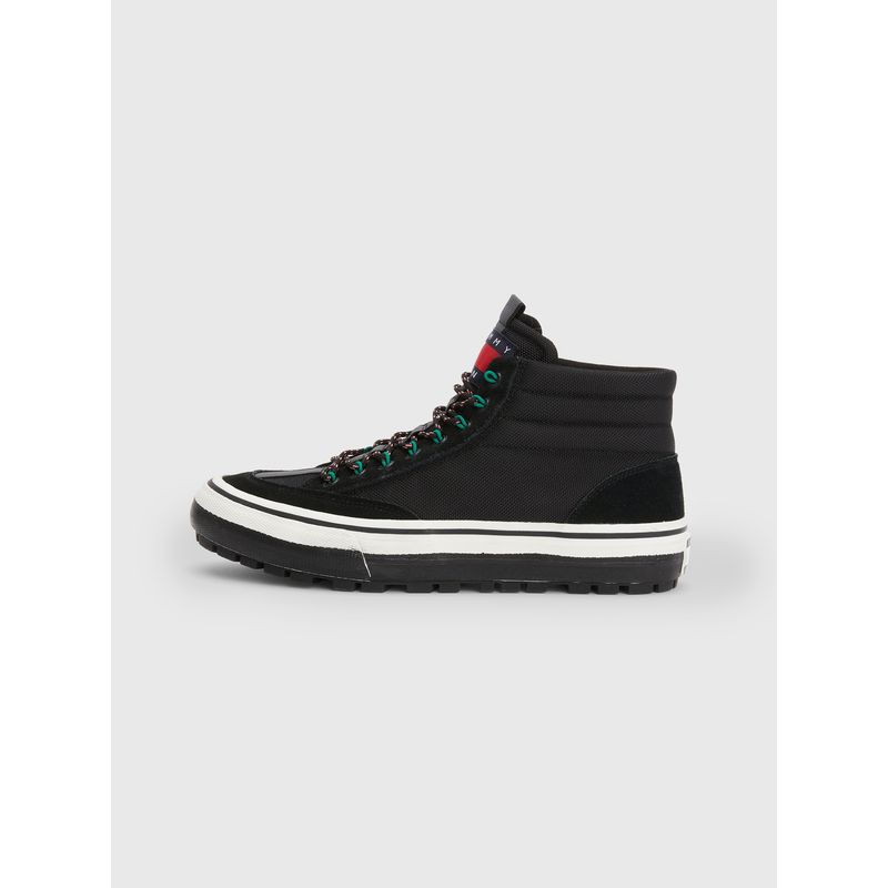 TOMMY HILFIGER - Zapatillas Caña Alta Con Logo Negro Tommy Hilfiger