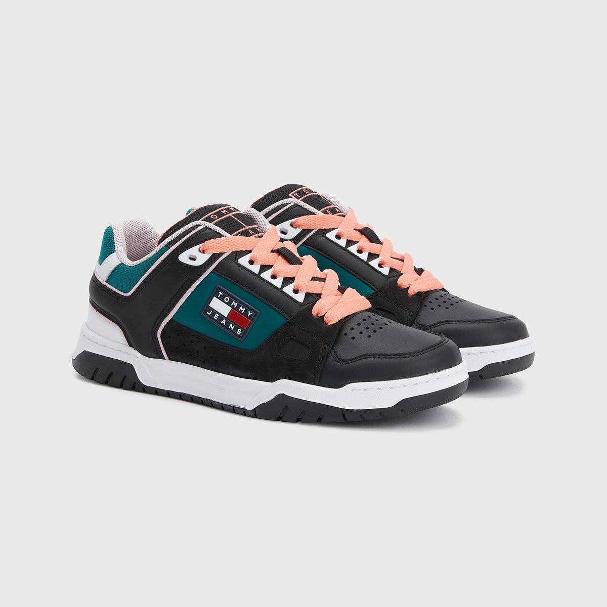 TOMMY HILFIGER - Zapatillas Estilo Skater Con Logo Negro Tommy Hilfiger