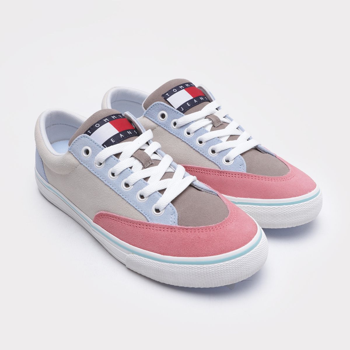 TOMMY HILFIGER - Zapatillas Multicolor De Suede Gris Tommy Hilfiger