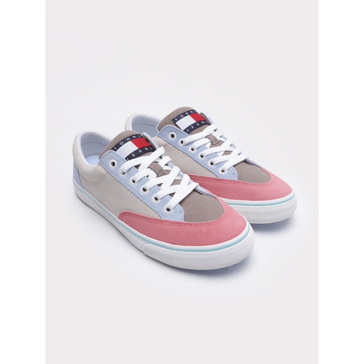 TOMMY HILFIGER - Zapatillas Multicolor De Suede Gris Tommy Hilfiger