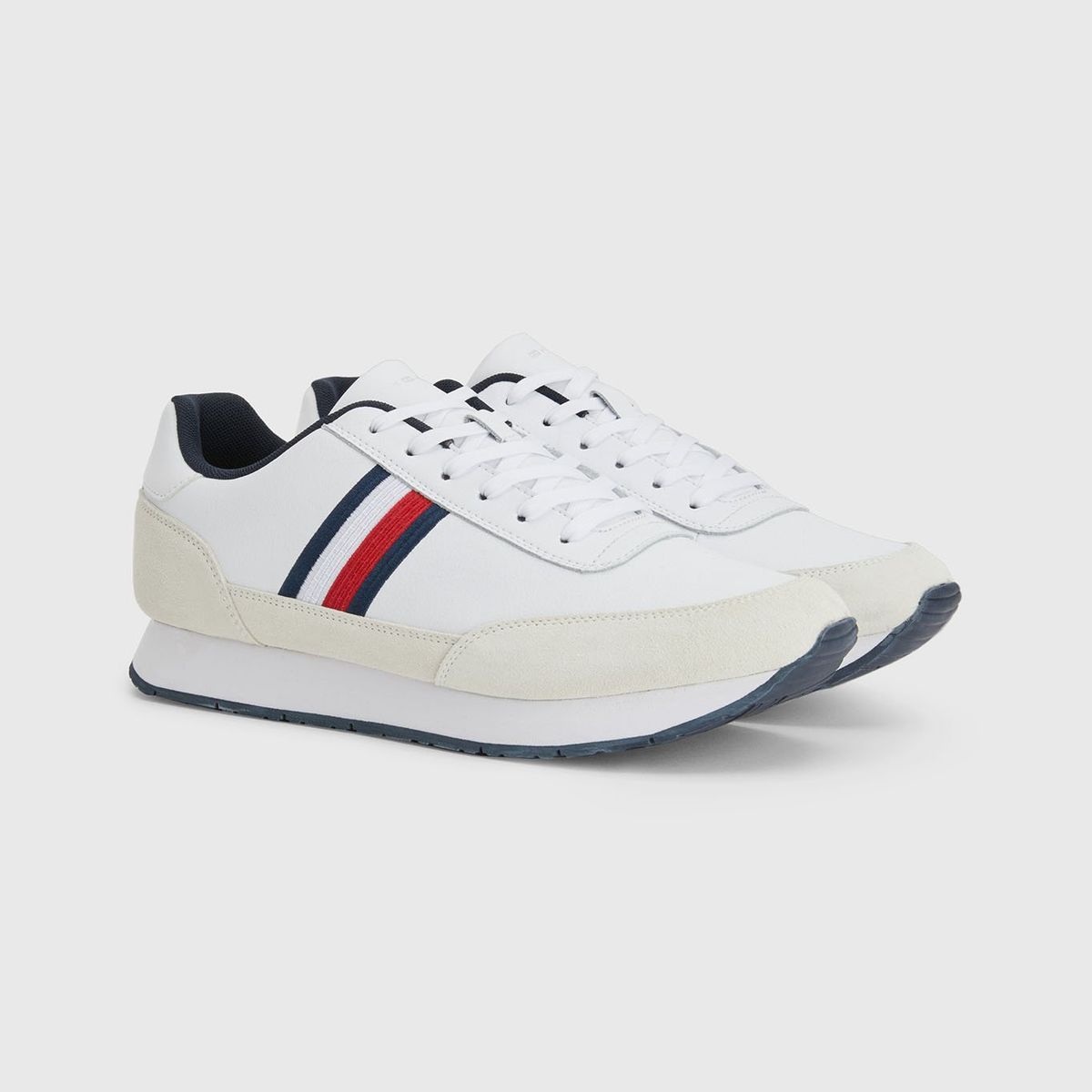 TOMMY HILFIGER - Zapatillas Signature De Cuero Blanco Tommy Hilfiger