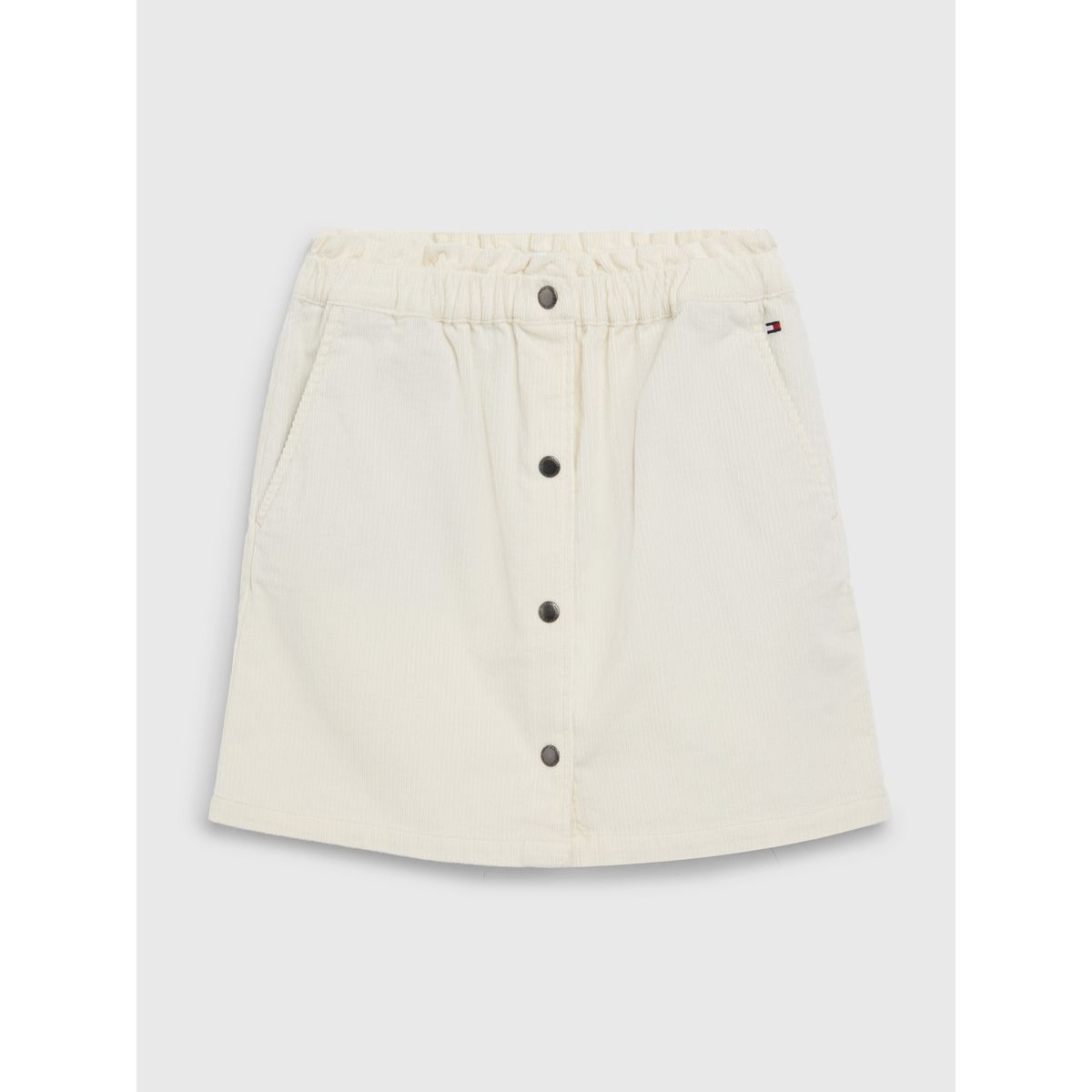 TOMMY HILFIGER - Falda De Corduroy Con Bolsillos Blanco Tommy Hilfiger