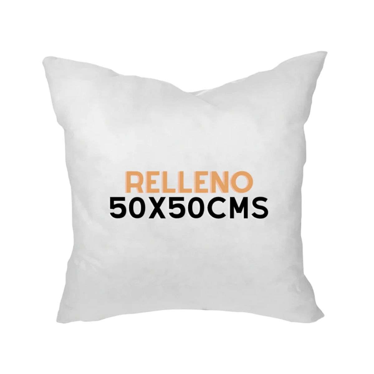 MANDIRHOME - RELLENO 50X50CMS CUADRADO EN TELA BLANCO PREMIUM 450 gr