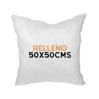 RELLENO 50X50CMS CUADRADO EN TELA BLANCO PREMIUM 450 gr