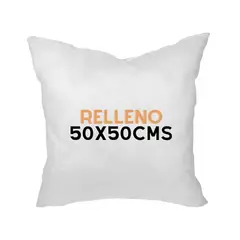 MANDIRHOME - RELLENO 50X50CMS CUADRADO EN TELA BLANCO PREMIUM 450 gr