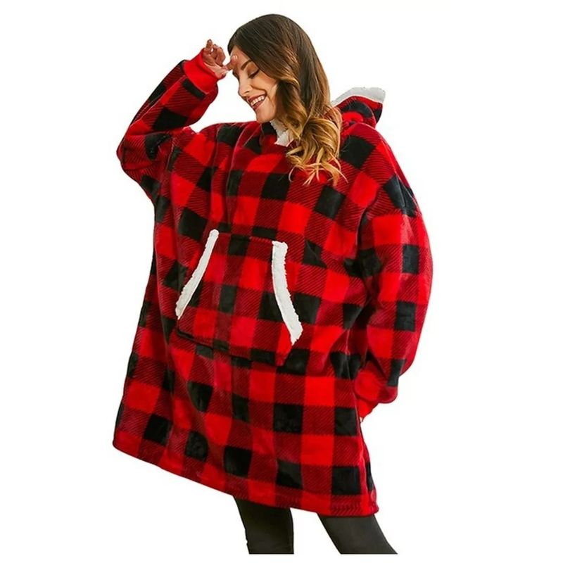 ARCA SHOPPING - Pijama Poleron Felpa Unisex Felpa Manta Polar Sherpa