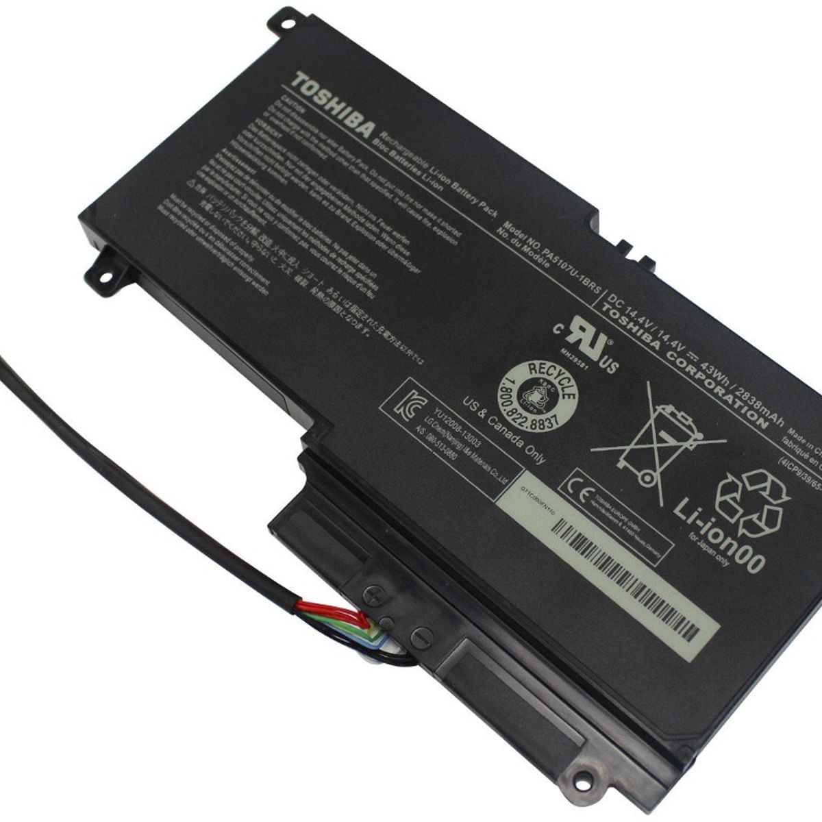 TOSHIBA - BATERIA TOSHIBA L45D/L55D 4 CELDAS ORIGINAL INTERNA (PA5107U)