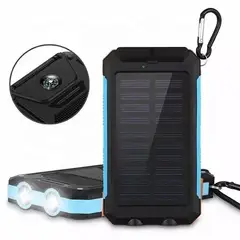 GENERICO - Cargador Solar Portátil 20000mAh Linterna a Prueba de Agua y polvo