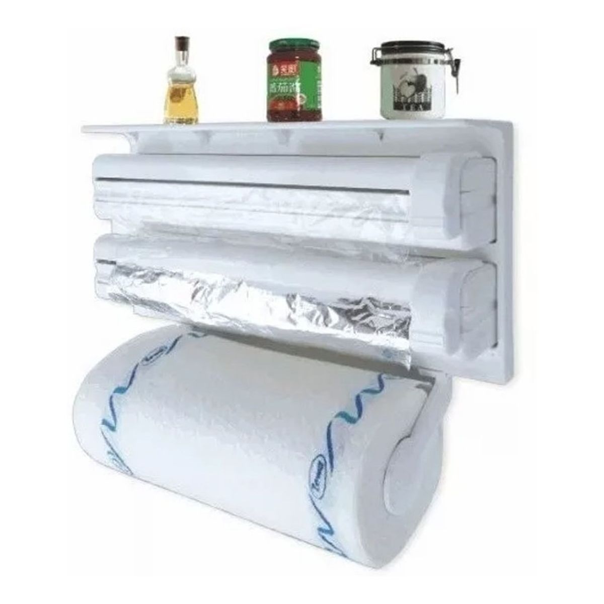 GENERICO - Portarrollo Dispensador Toalla Nova Triple Cocina Alusa Film.