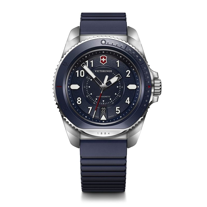 VICTORINOX - Reloj Journey 1884 dial azul correa caucho Victorinox