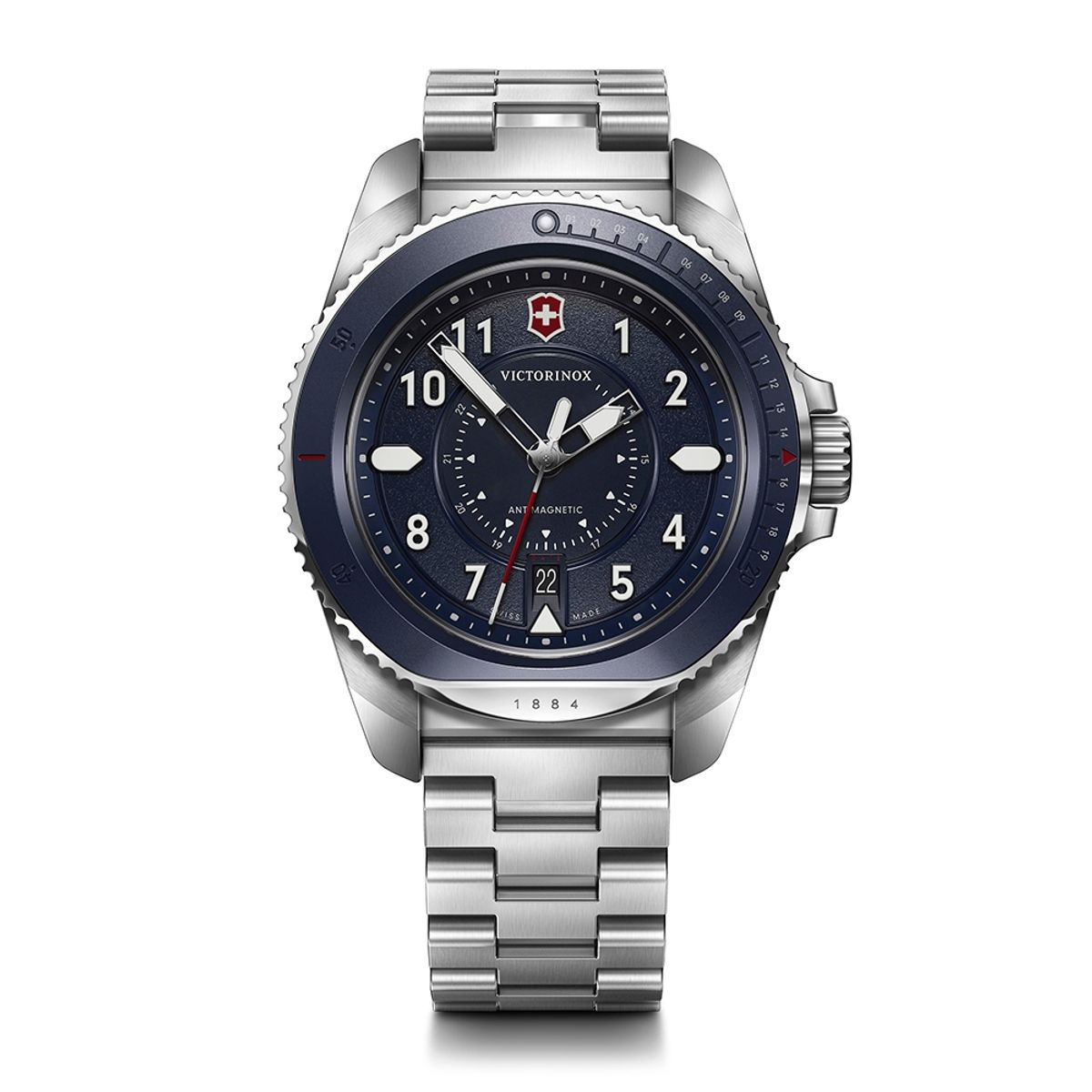 VICTORINOX - Reloj Journey 1884 dial azul correa acero inox Victorinox
