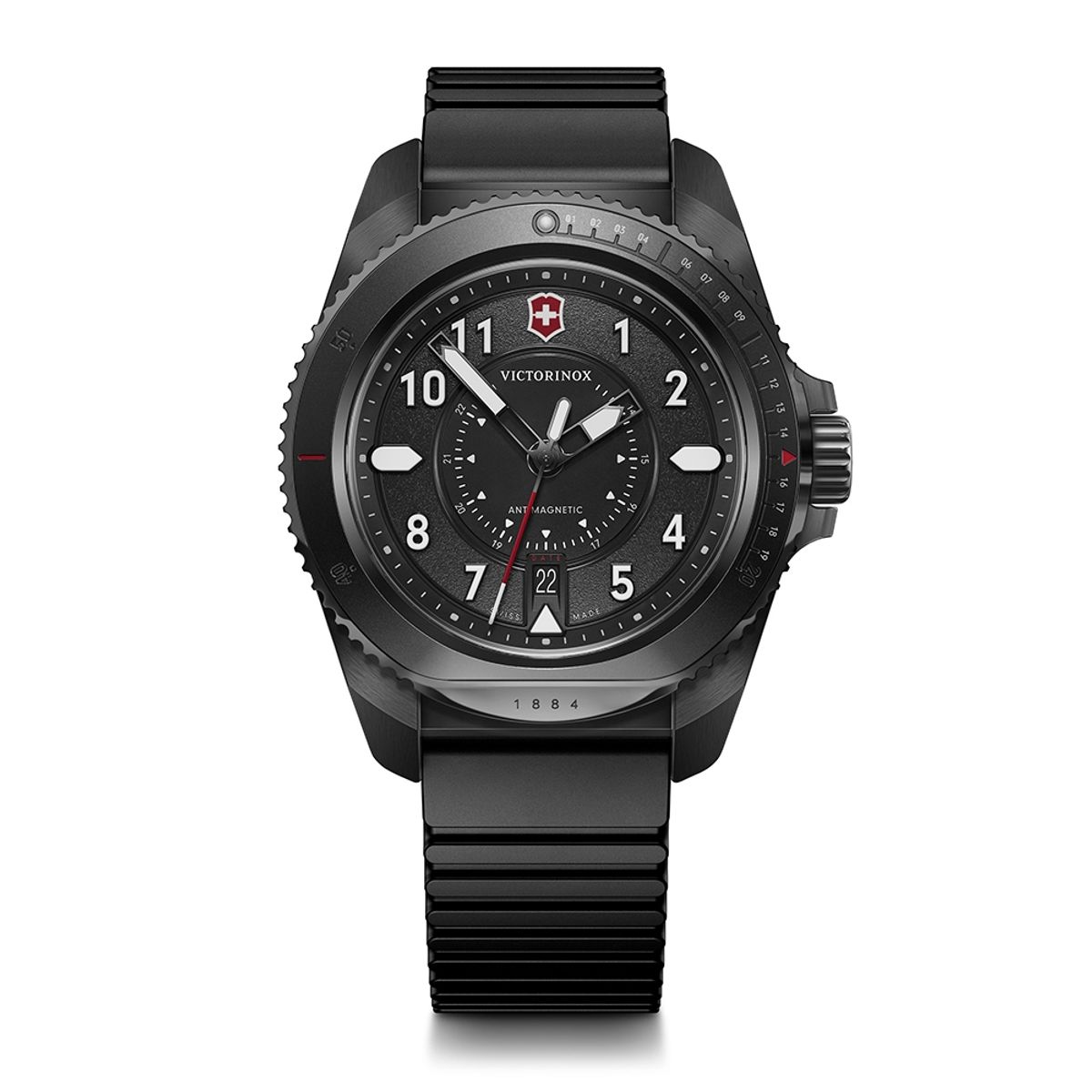 VICTORINOX - Reloj Journey 1884 dial negro correa caucho Victorinox