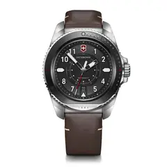 VICTORINOX - Reloj Journey 1884 dial negro correa de cuero