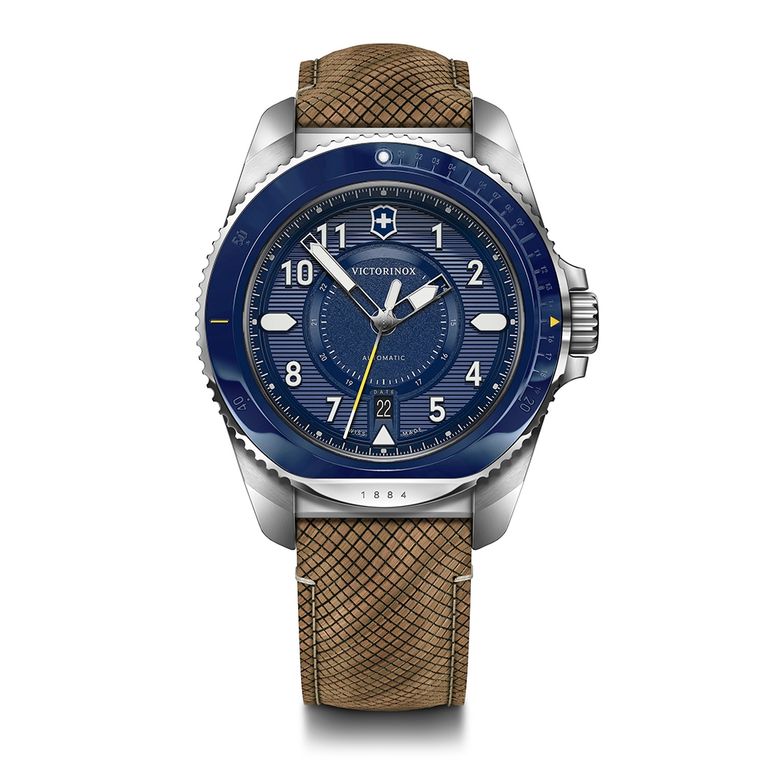 Reloj Journey 1884 Automatico dial azul correa de madera Azul L