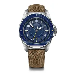 VICTORINOX - Reloj Journey 1884 Automático dial azul correa de madera